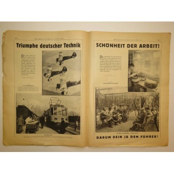 DEIN JA DEM RETTER Deutschlands! Münсhener Illustratorse Presse, 9 april 1938. Espenlaub militaria